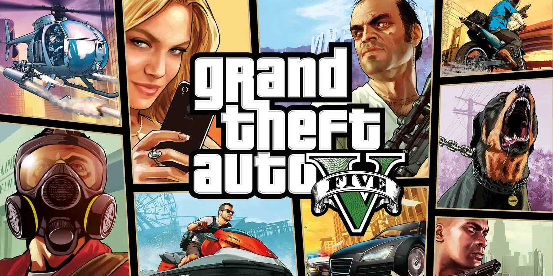 GTA V PC Update promotional image showing Los Santos skyline